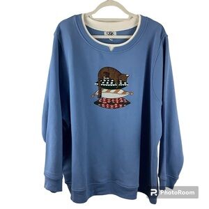 C&K Designs Crewneck Cat Sweatshirt Size 2X